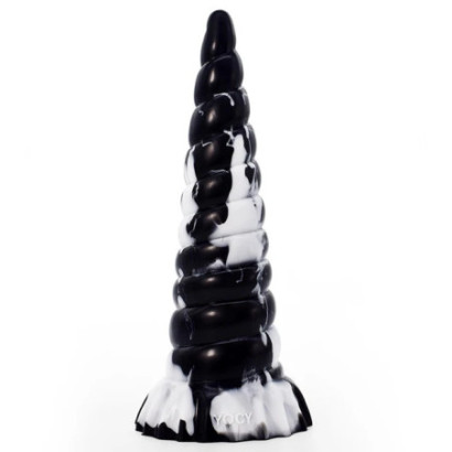 Yocy Large Anal Toy Silicone Soft Butt Plug Expander Stimulator Prostate Sex Toy For Men Unicorn Spiral Fantasy Animal Dildo - A