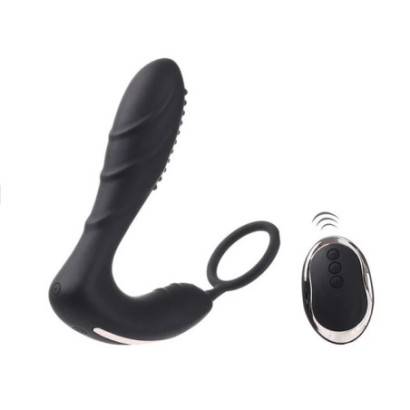 Male Semen Lock Penis Ring Prostate Massage Vibrator Anal Butt Plugs Wireless remote control Sex Toy For Men Waterproof Silicone