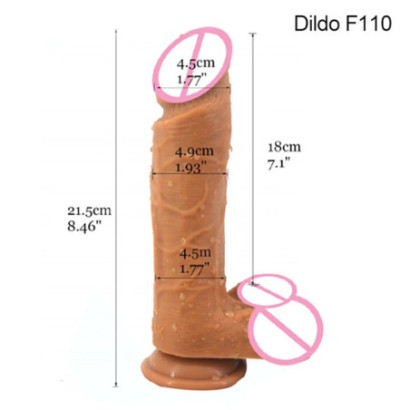 Faak Realistic Dildo Suction Double Layer Silicone Fake Penis Lifelike Sex Toys For Women Masturbator Strapon Dildo Sex Shop - D