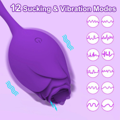 Wireless Rose Vibrator Female With Tongue Licking G-spot Stimulator Remote Control Vibrating Love Egg Sex Toys 18 For Women - Va